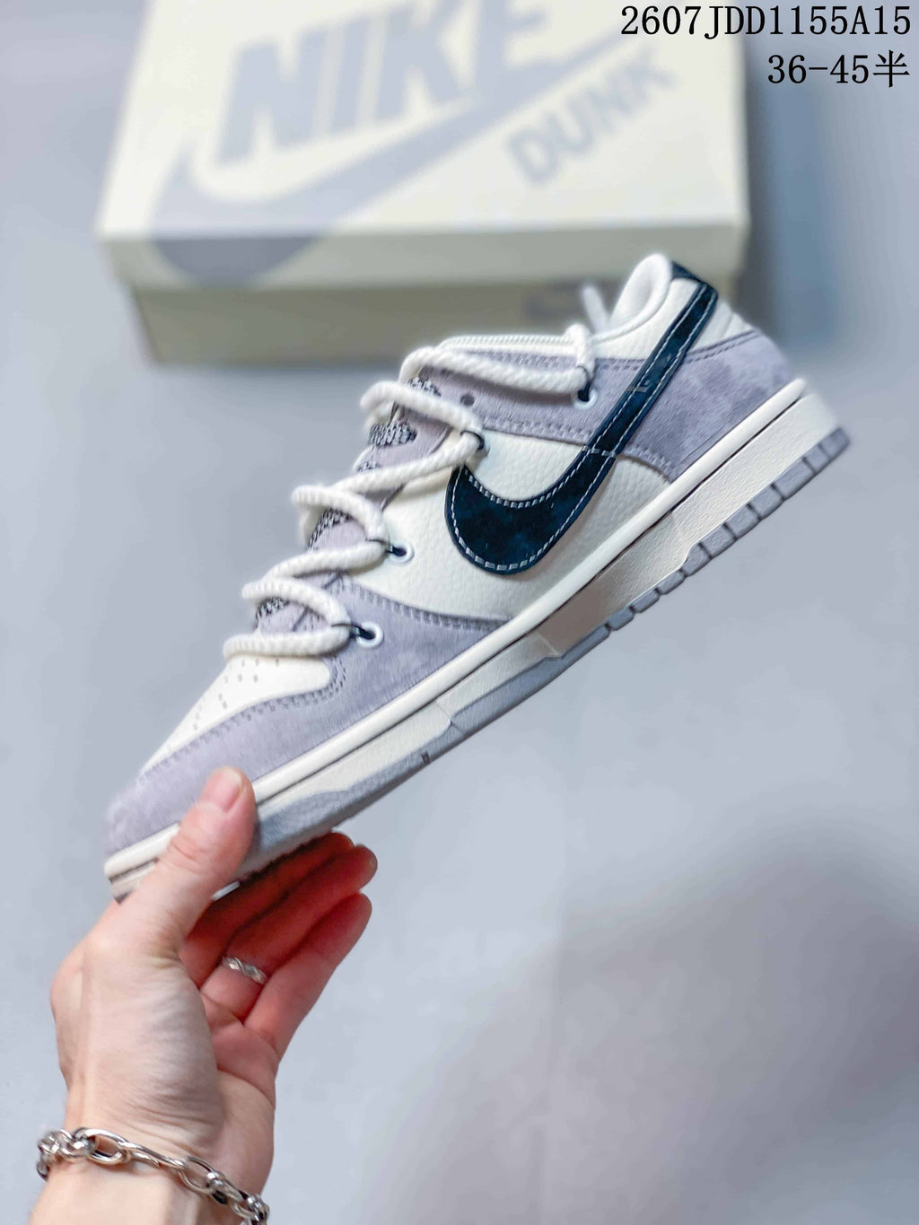 Nike SB Dunk Low Gray White Navy JDD1155A15 Sneakers