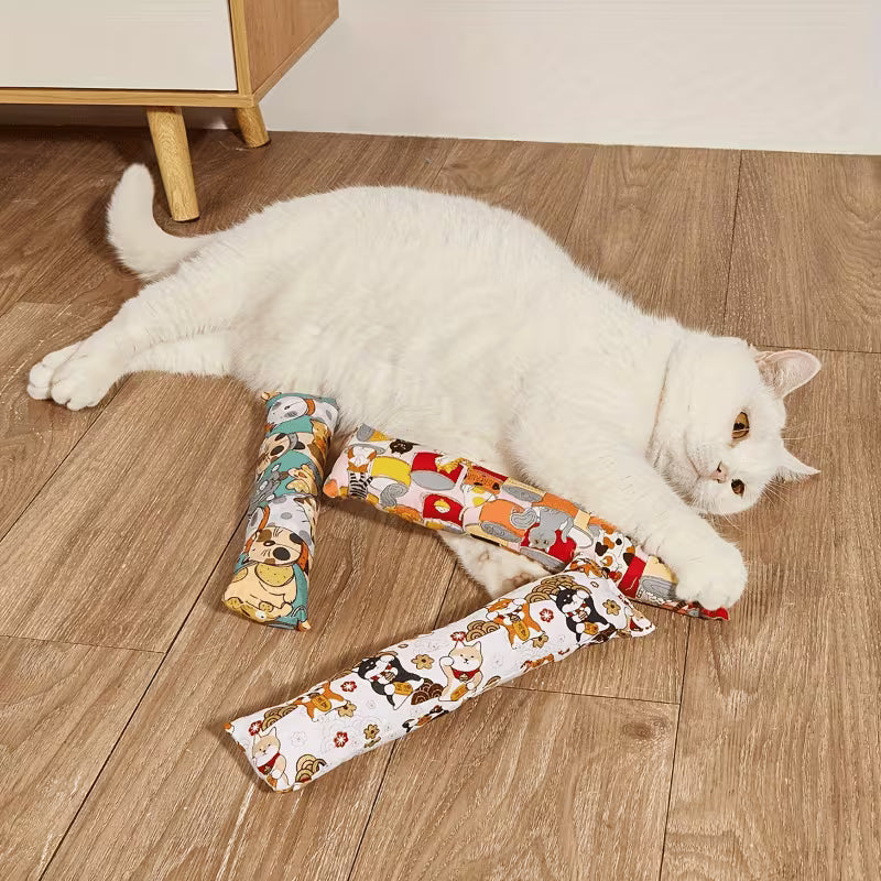 Catnip Chew Pillow Toy – Happy & Calming Plush Gift for Your Cat