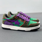 BAPE SK8 Sta Sneakers Green and Purple