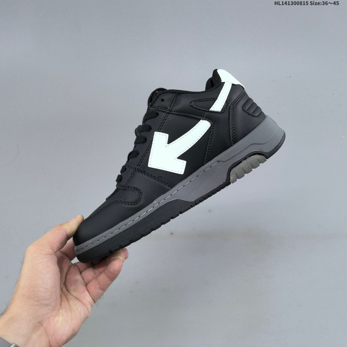 Off-White Arrows Low-Top Sneakers in Black and White
