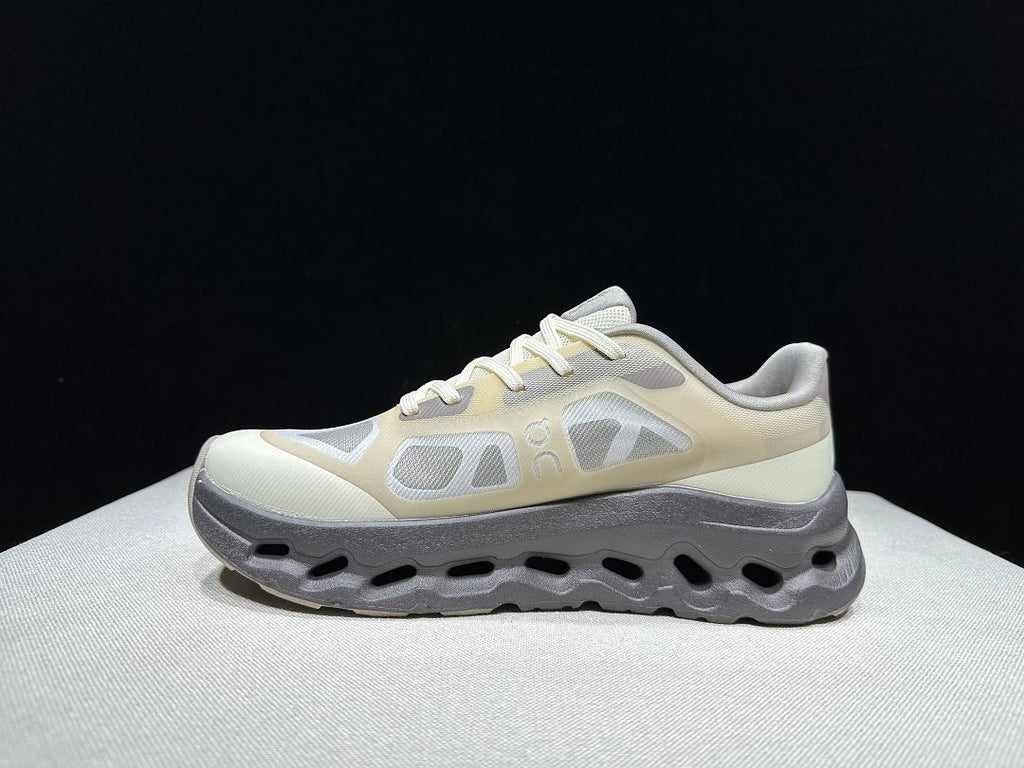 On Cloudtilt Remix Sneakers in White and Pebble