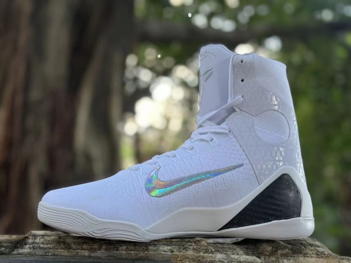 Nike Kobe 9 Elite High Halo White Basketball Shoes