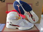 Jordan Air Jordan 8 White and Red High-Top Sneakers