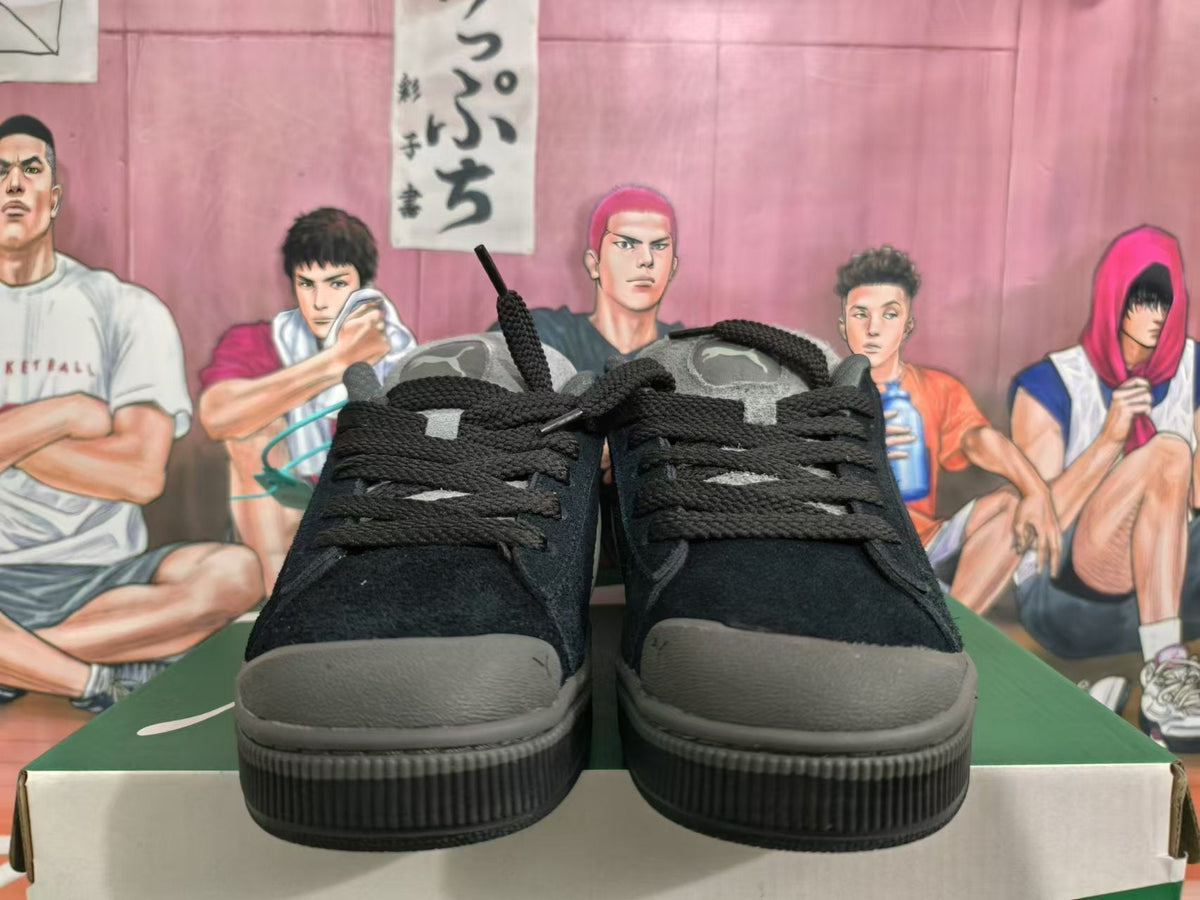 Puma Suede Sneakers in Black and Taupe