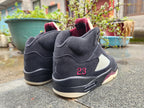 Jordan 5 High Black and Red Men's Sneakers