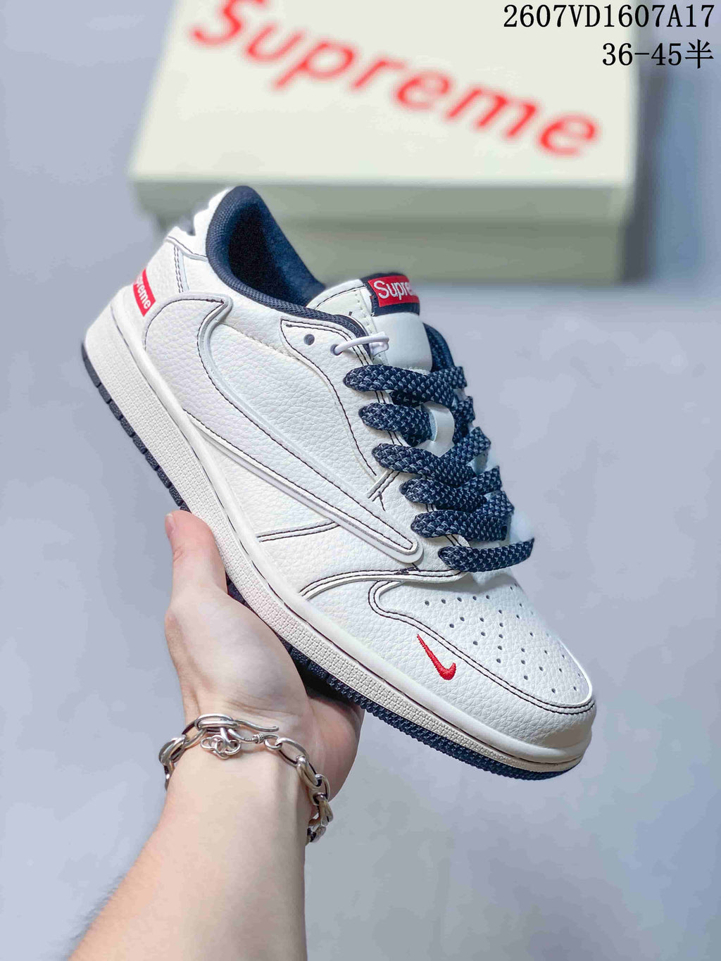 Jordan 1 Low Graphic Sneakers White Dark Details 2607VD1607A17