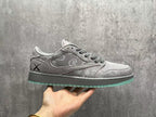 Jordan 1 Low Cool Grey Sneakers with Mint Green Sole
