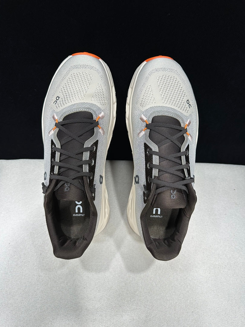 On Cloudtilt Sneakers in Gray and Apricot