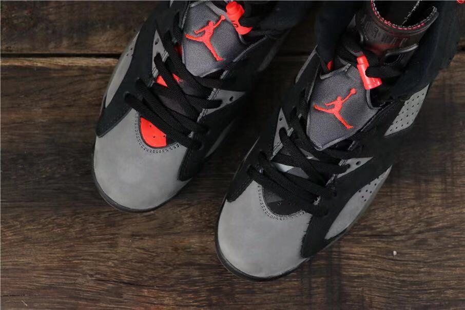 Jordan Air Jordan 6 PSG Black and Grey High-Top Sneakers