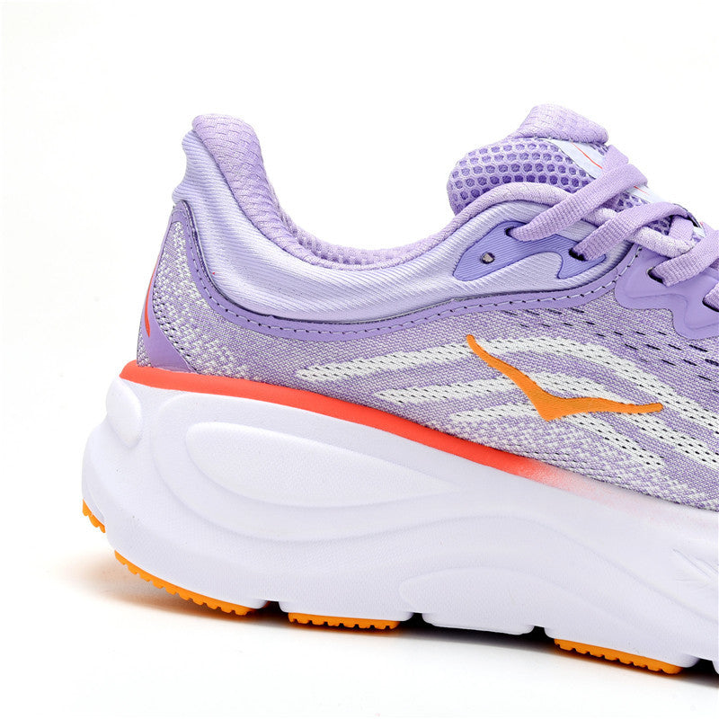 HOKA Bondi 9 Running Shoes in Lavender and Orange
