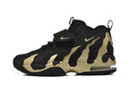 Nike Air More Uptempo Low Black and Gold Sneakers