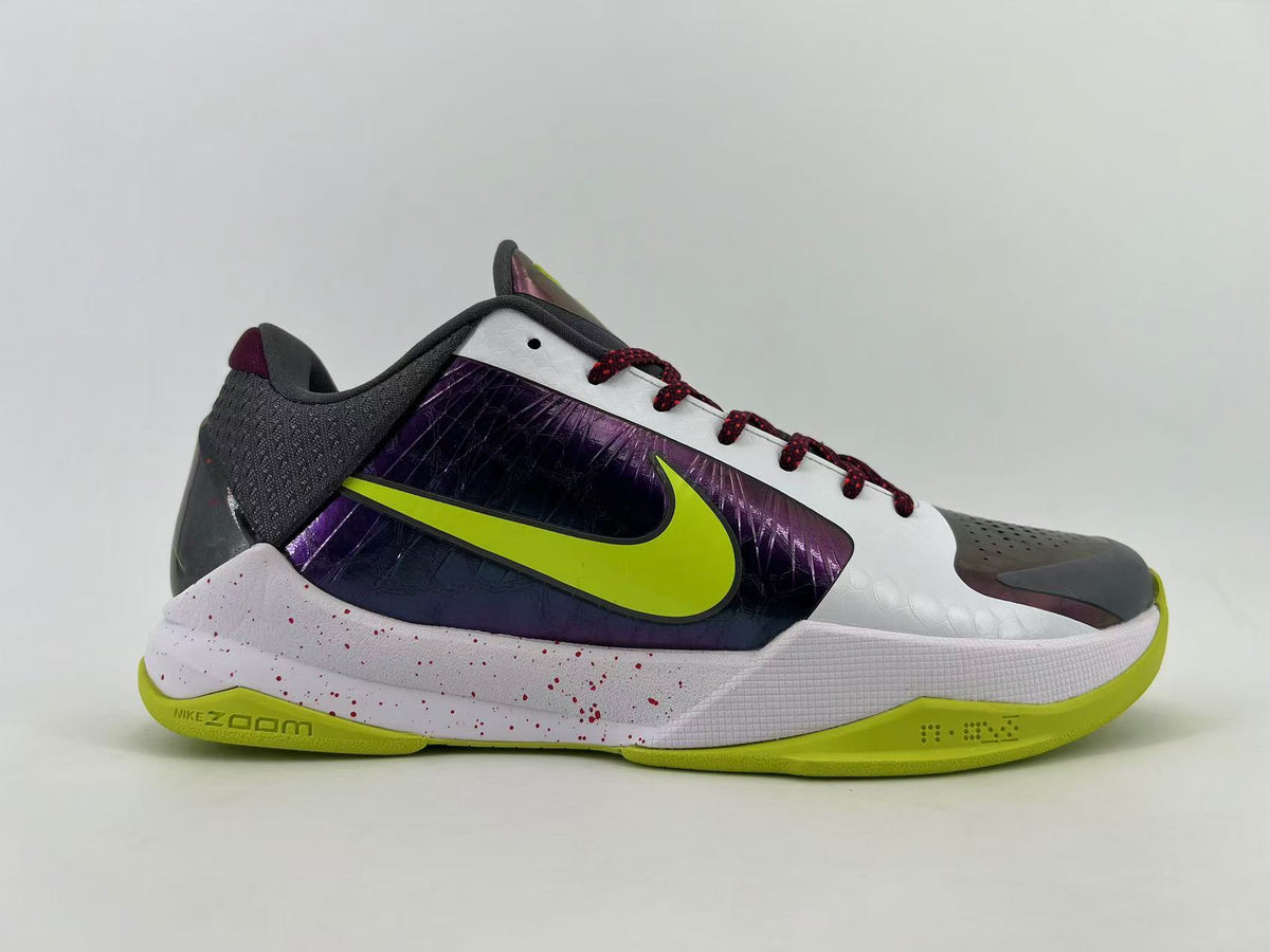 Nike Kobe 5 Protro Basketball Shoes White Purple Volt CD4991-100
