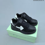 Off-White Out of Office Low-Top Sneakers, Black and White