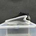 Silver and Black High-Top Basketball Sneakers