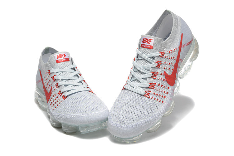 Nike Air VaporMax Flyknit White Red 849558-006 Sneakers
