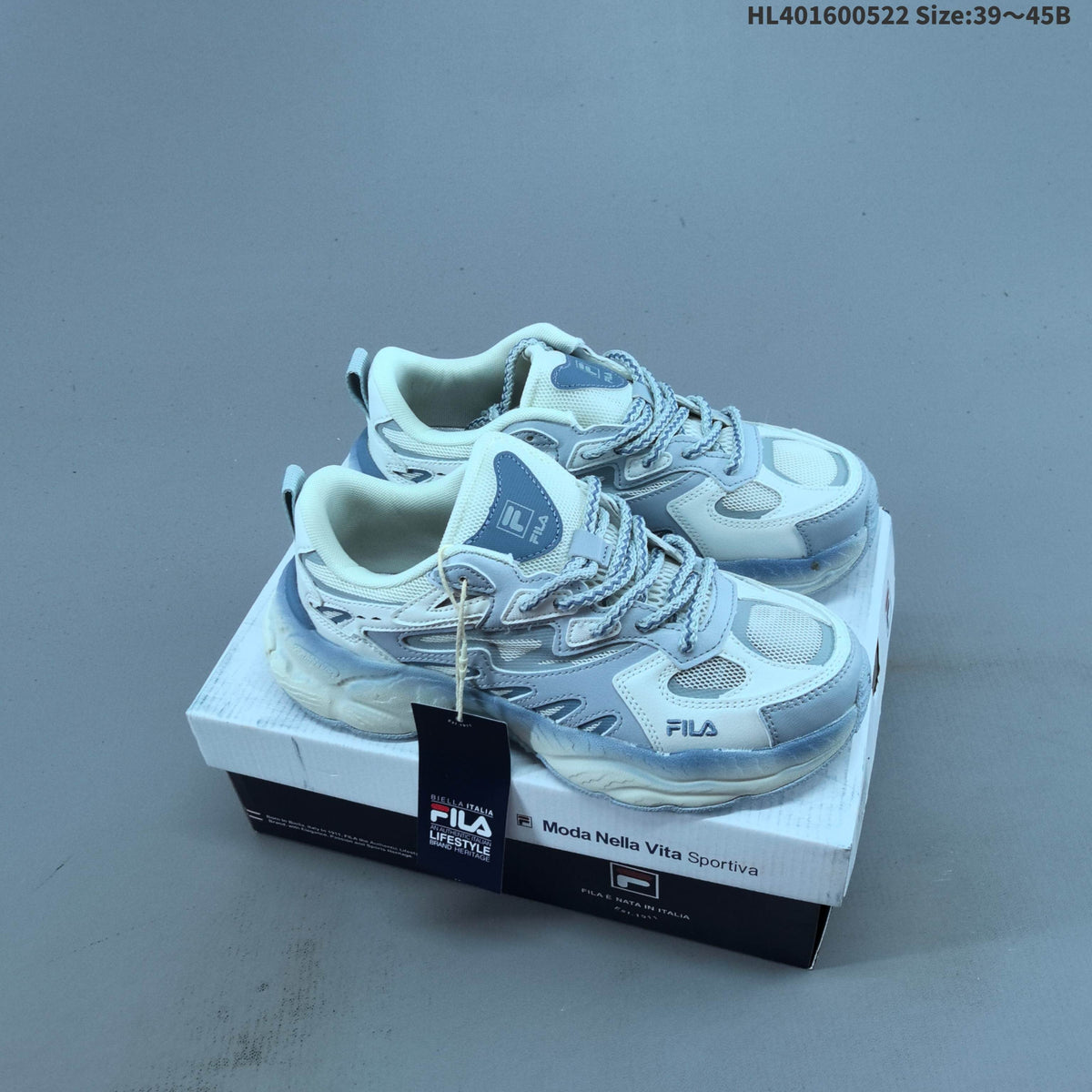 FILA FERN Low-Top Sneakers White and Blue F12M622118FSP