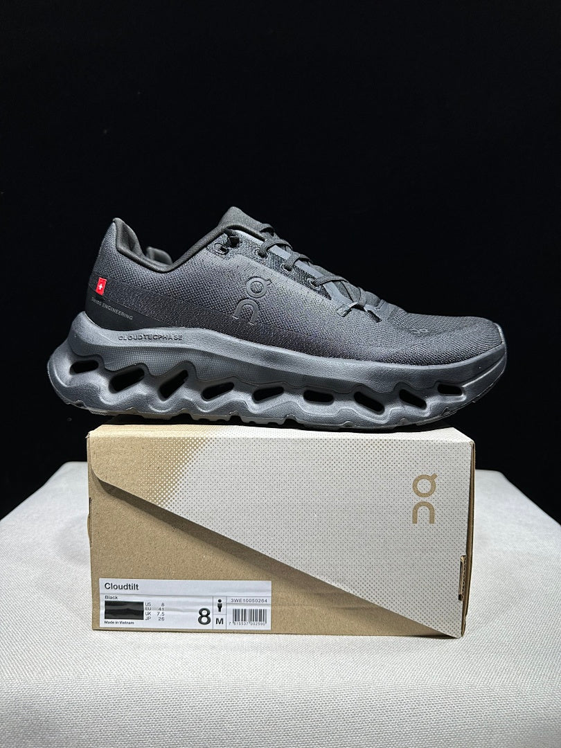 On Cloudtilt Black Running Sneakers