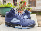 Jordan 5 High-Top Sneakers in Deep Blue