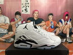 Jordan 6 Retro White and Black High-Top Sneakers