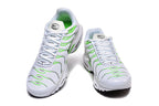 Nike Air Max Plus White and Volt Sneakers