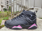 Jordan 7 High-Top Sneakers in Black, White and Pink