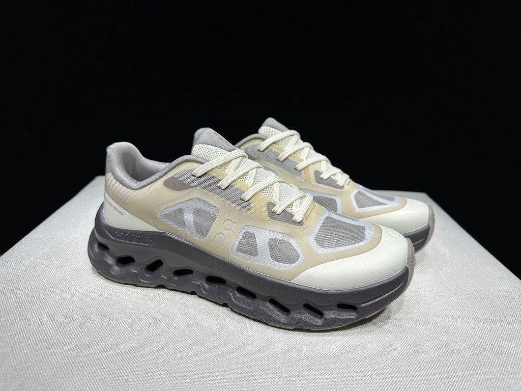 On Cloudtilt Remix Sneakers in White and Pebble