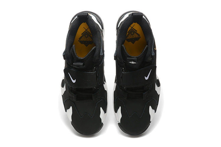 Nike Air More Uptempo Black White Gold Sneakers