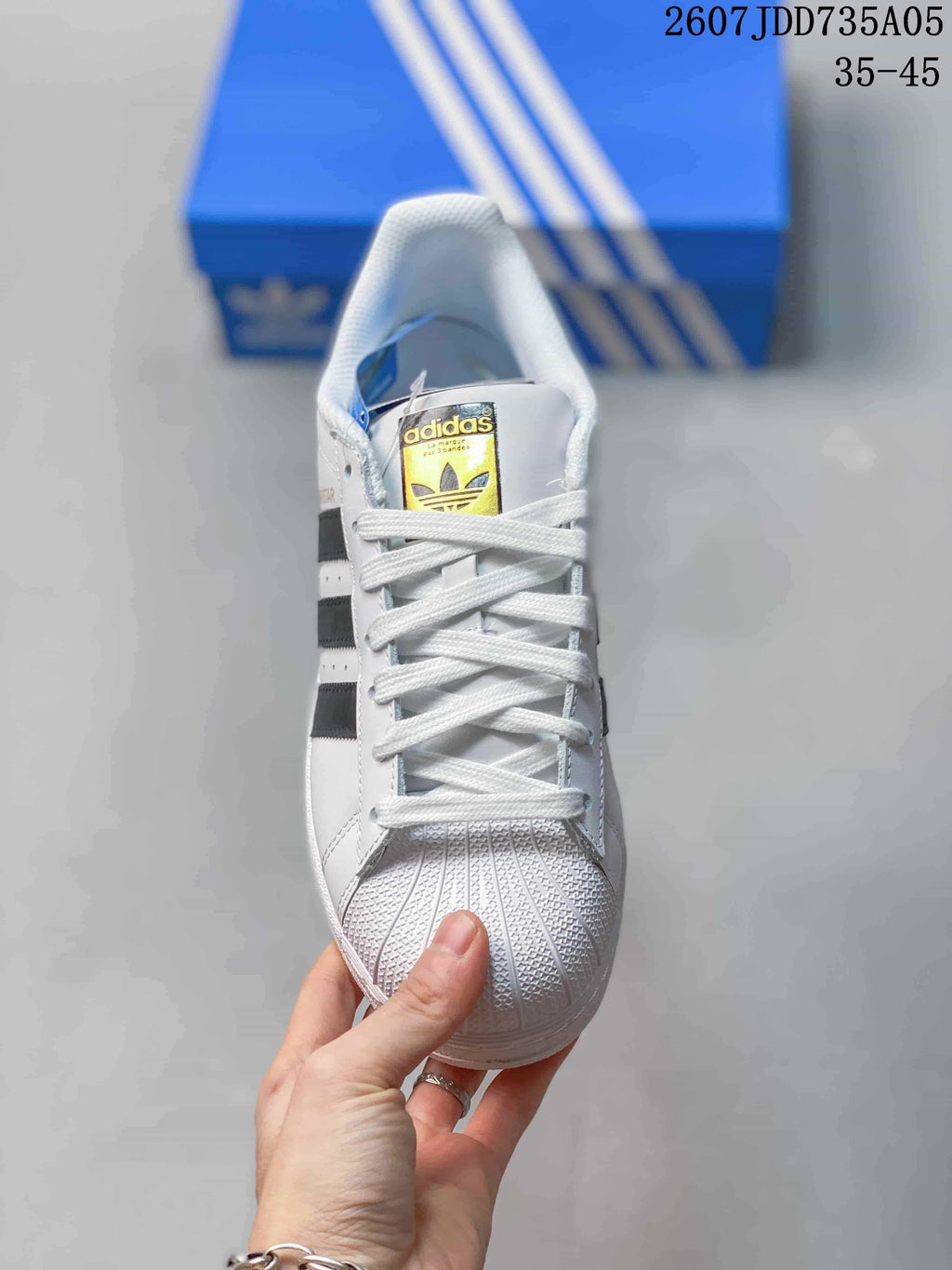 Adidas Superstar White Black Shell-Toe Sneakers