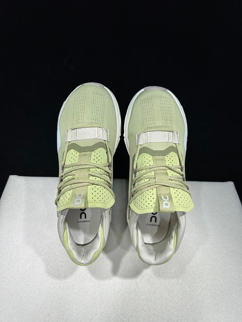 On Cloudnova 2 Sneakers in Green and White