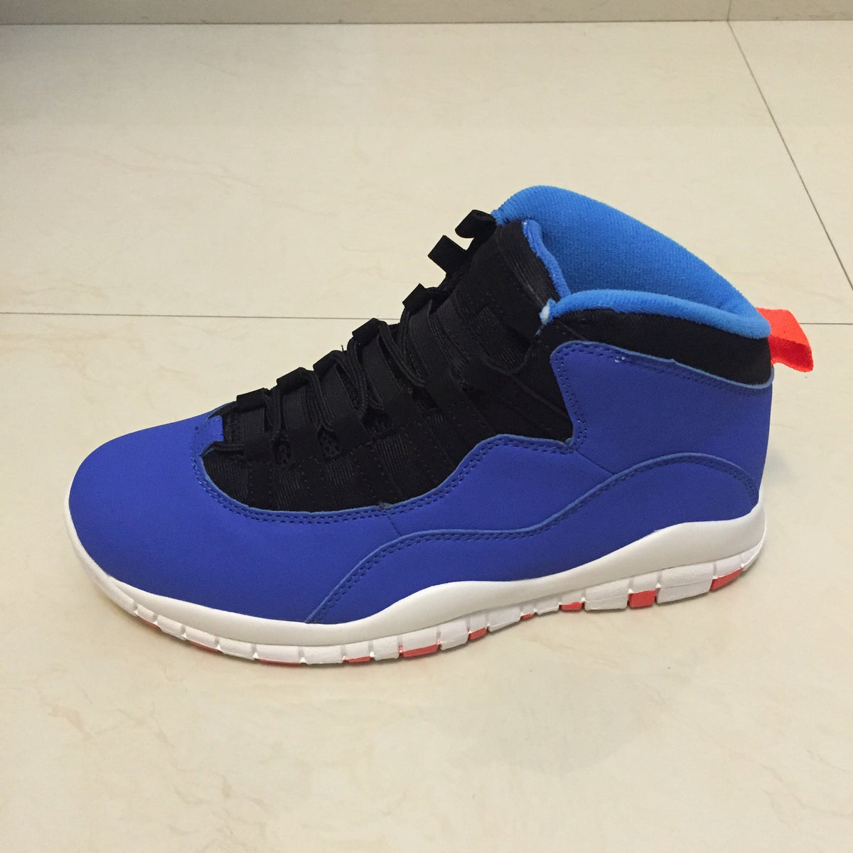 Jordan Air Jordan 10 High-Top Sneakers in Blue, Black and Red