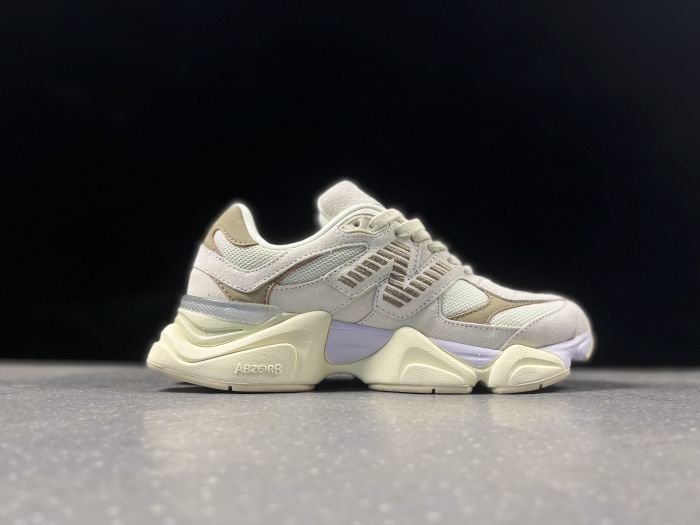 New Balance 9060 Sneakers in Cream and Lavender