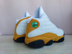 Air Jordan 13 White and Yellow Basketball Sneakers