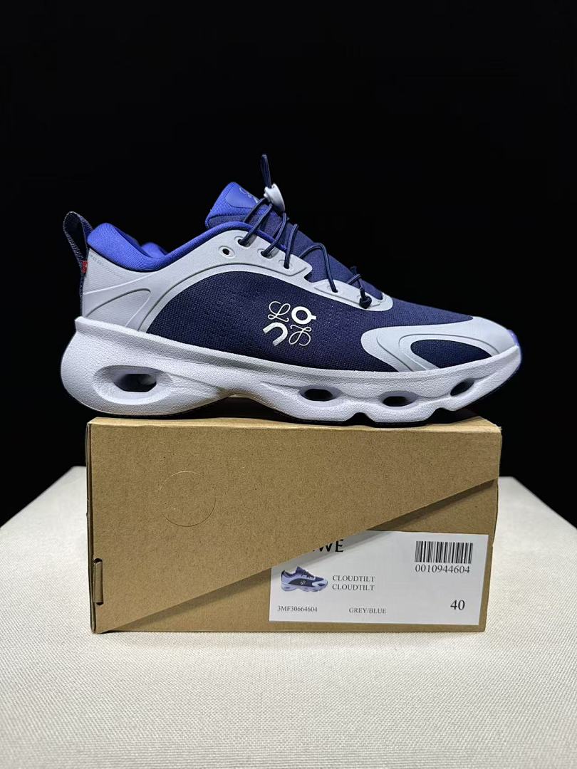 On x LOEWE Cloudventure 3.0 Sneakers, Grey Blue