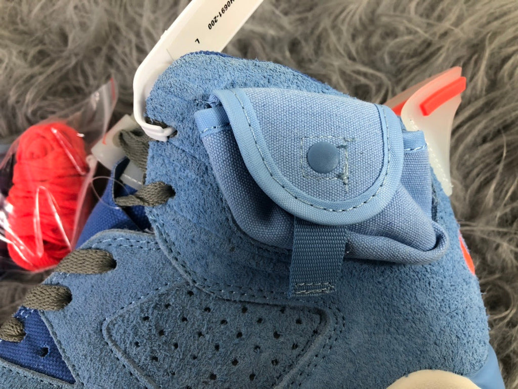 Jordan 6 Travis Scott Blue High-Top Sneakers