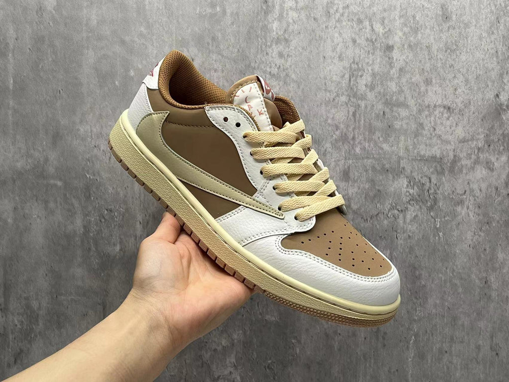 Jordan 1 Low Travis Scott Mocha Pink Sneakers