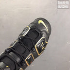Nike Air More Uptempo Black and Yellow Sneakers 09JXD505