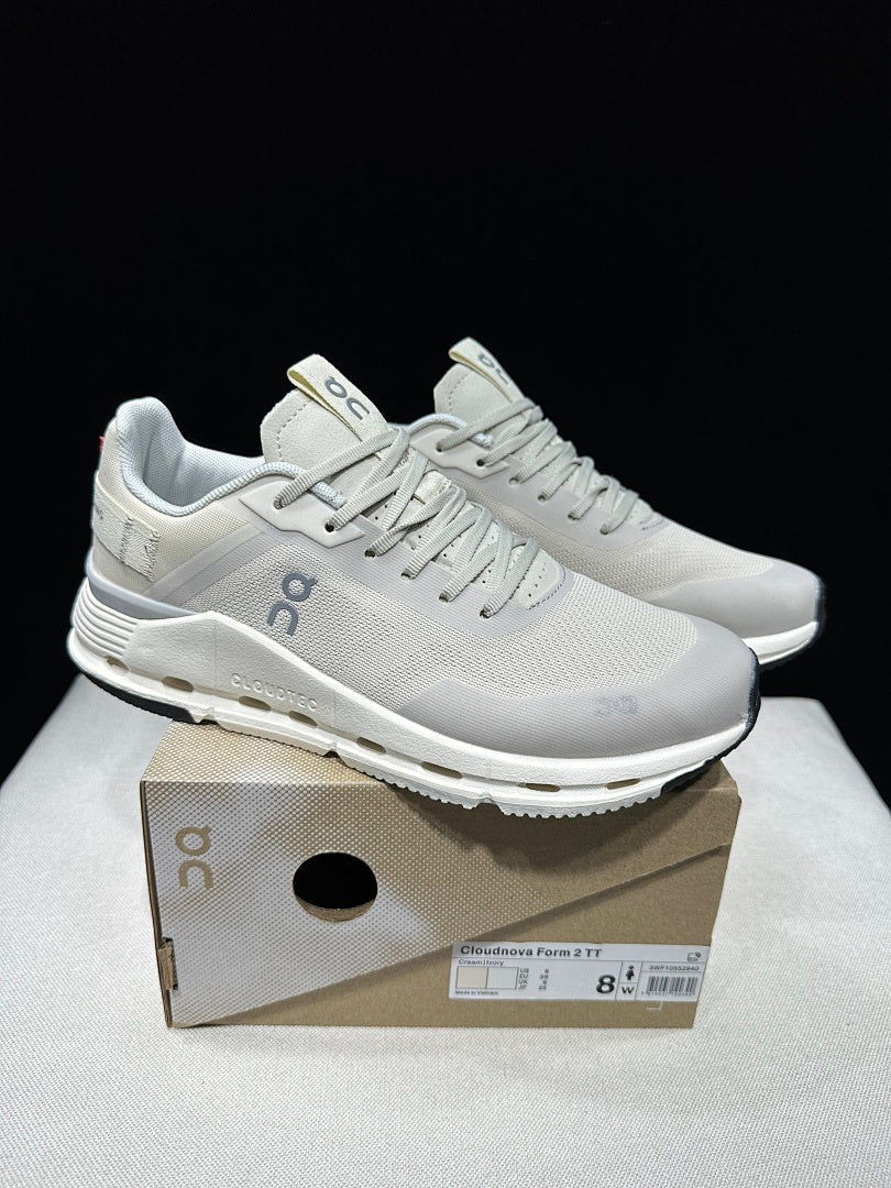 On Cloudnova Form 2 Sneakers in Cream Ivory