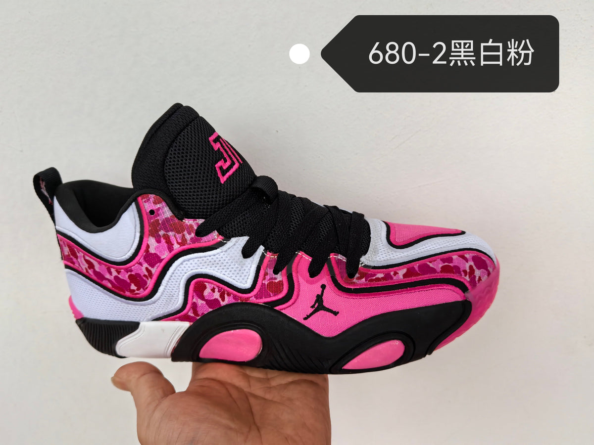 Jordan Tatum 2 Basketball Shoes in Black, White & Pink