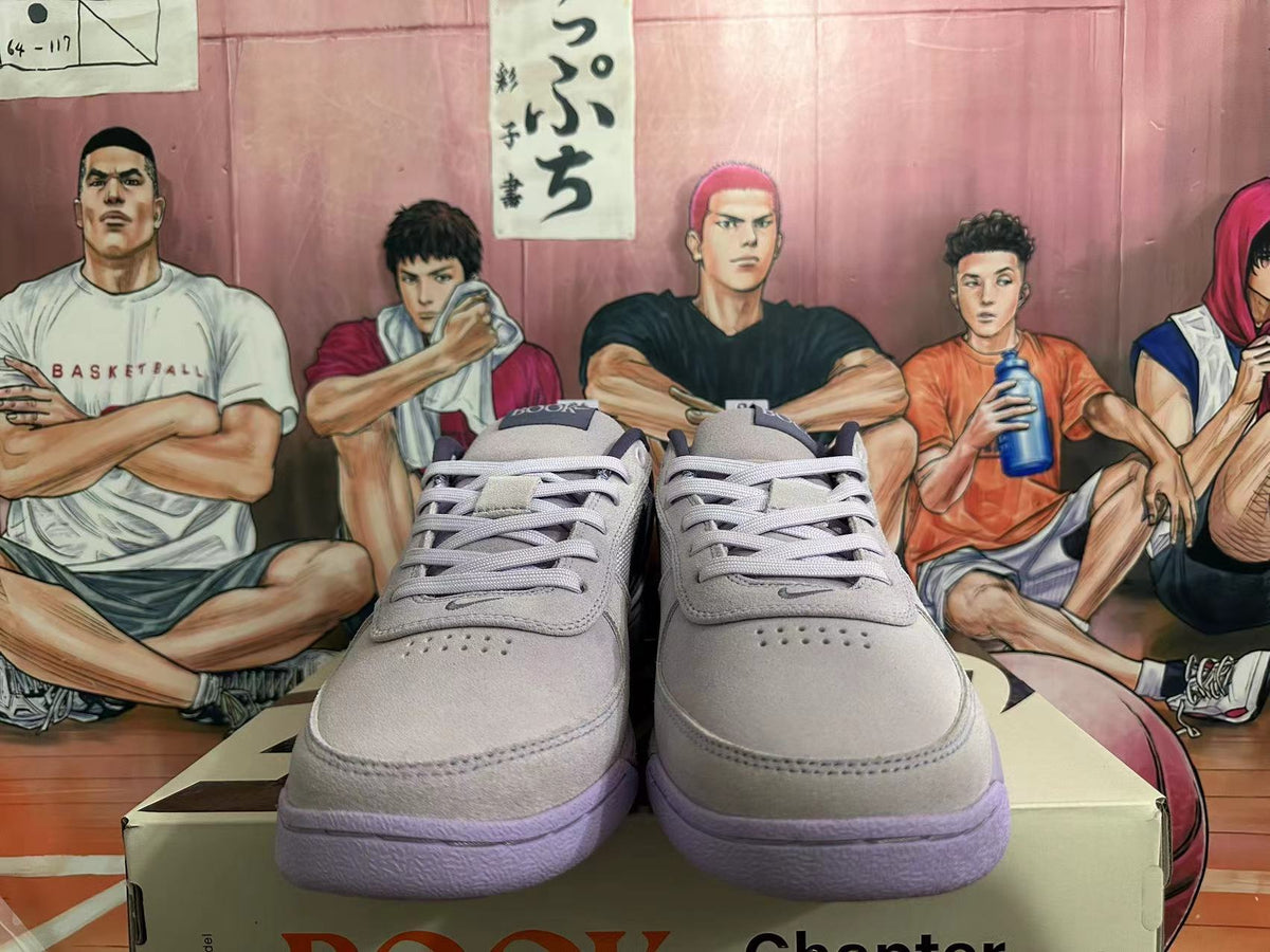 Nike Dunk Low Sneakers in Gray and Purple