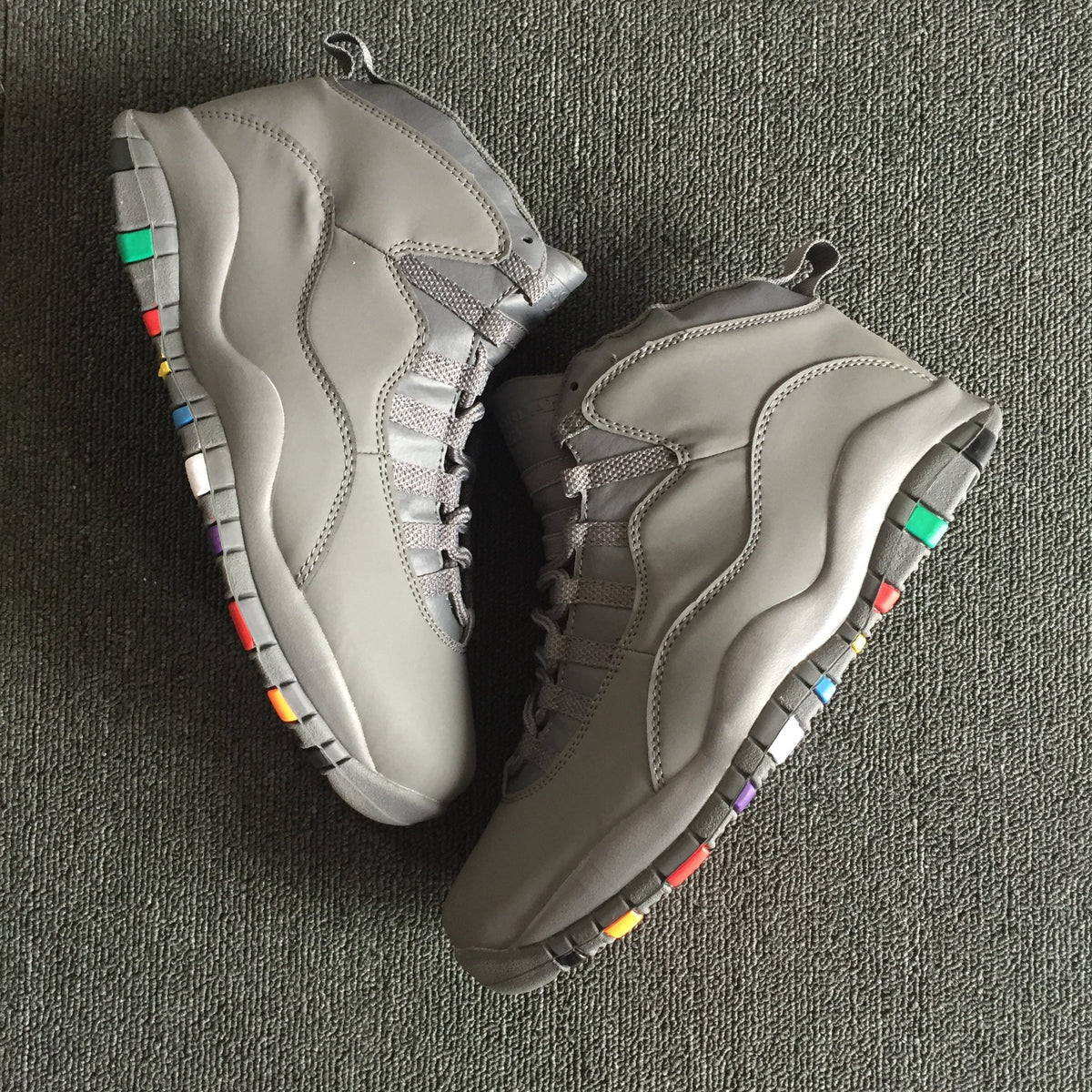 Jordan Air Jordan 10 Retro Gray Multicolor Sneakers