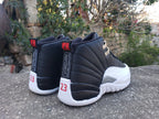 Jordan 12 Retro Playoffs Black and White High-Top Sneakers