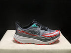 HOKA Stinson 7 Trail Running Shoes Gray Red