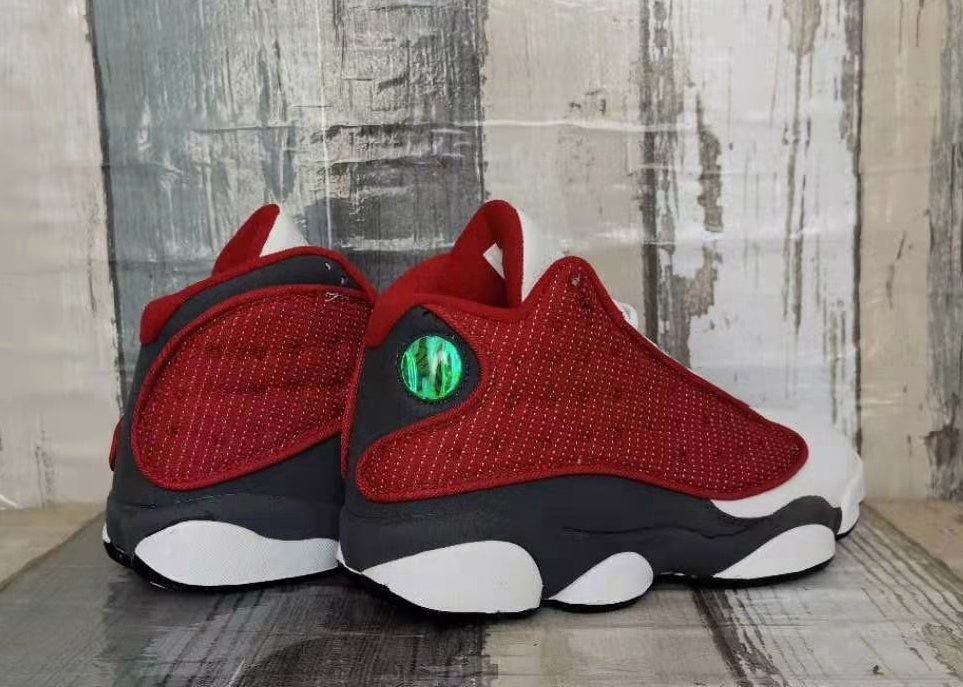 Jordan 13 White, Grey and Red Men's Sneakers