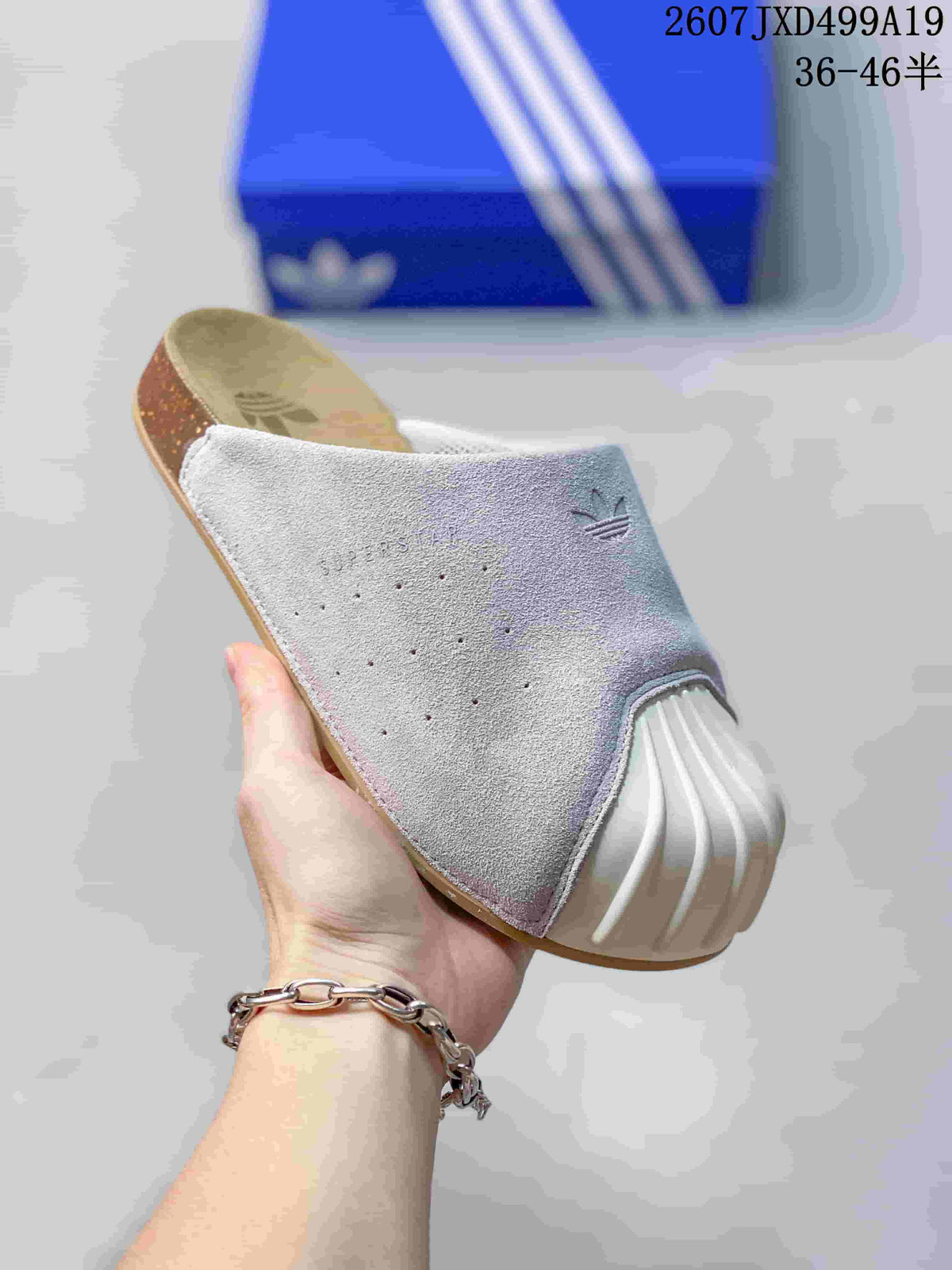 adidas Adimule Mule Slides Grey and Pink 2607JXD499A19