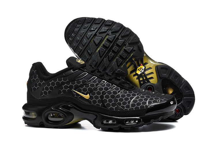 Nike Air Max Plus Black and Gold Sneakers