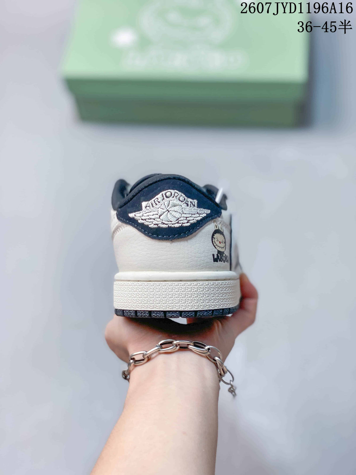 Jordan Air Jordan Low Labubu Graphic Sneakers in Black and White
