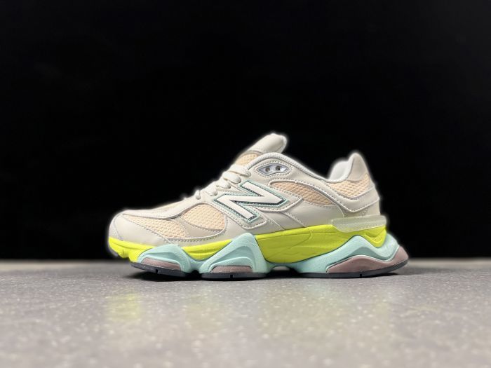 New Balance 9060 GCB Sneakers in Cream and Lime