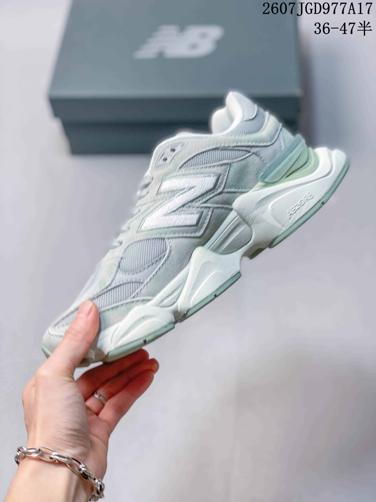 New Balance 9060 Mint Green and White Sneakers