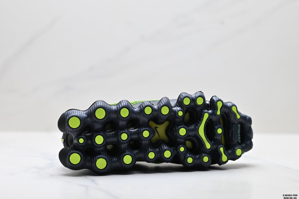 Nike Air Liquid Max Sneakers Black and Volt Green