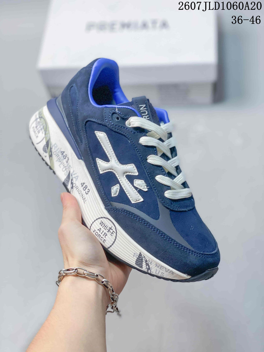 Premiata Lander Trainers Navy White 712800TIT